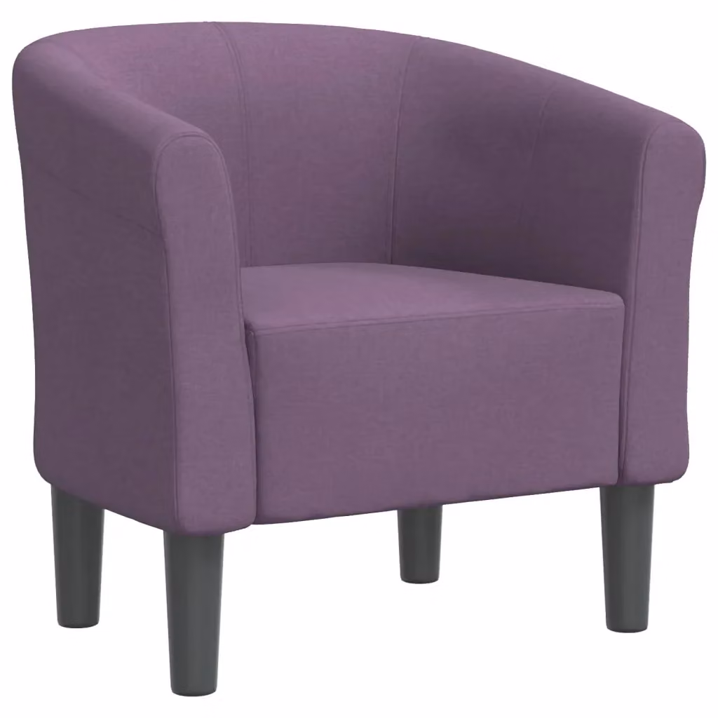 Divano Sedia-Poltrona Cabriolet Viola in Tessuto con Braccioli e Struttura in Legno e Plastica – 2
