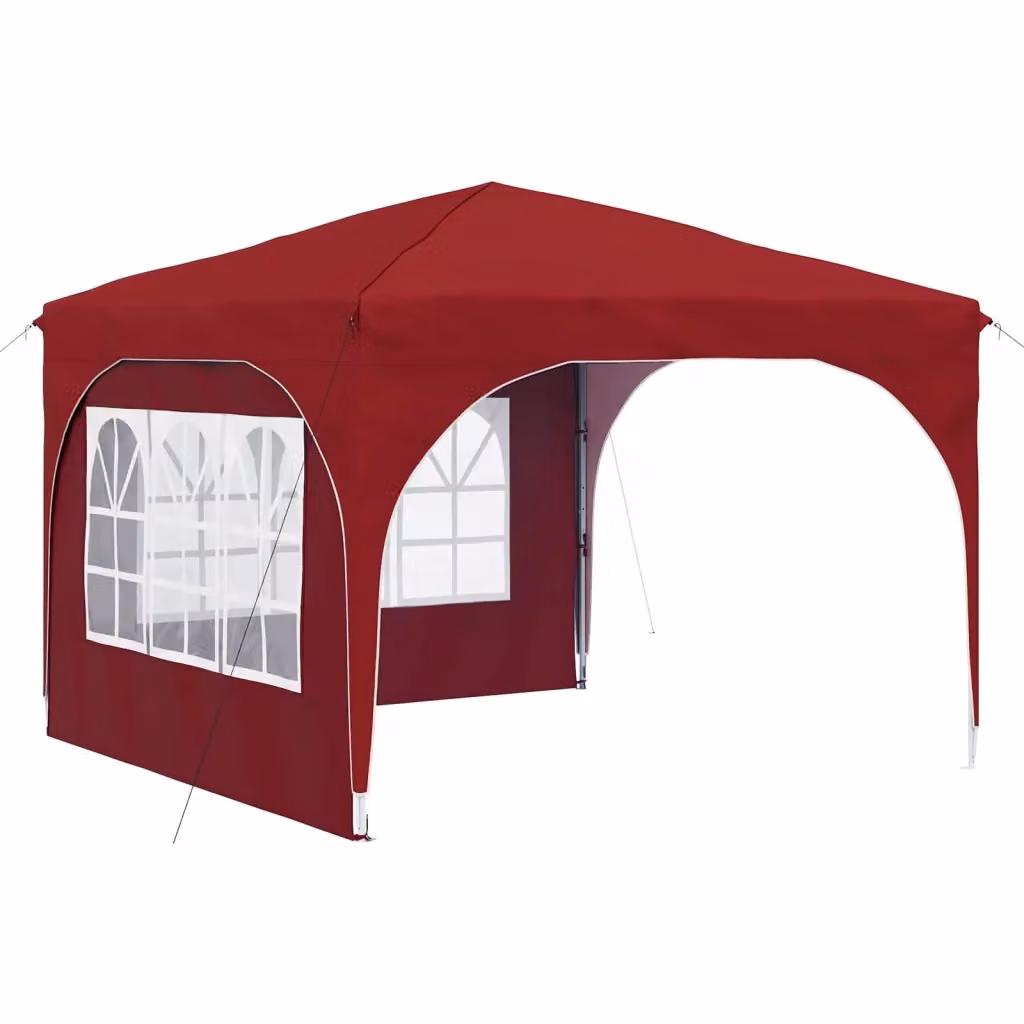 Gazebo a pop-up per feste DESIGN IN, colore rosso, L/P/H: 290 x 290 x 245 cm – 2
