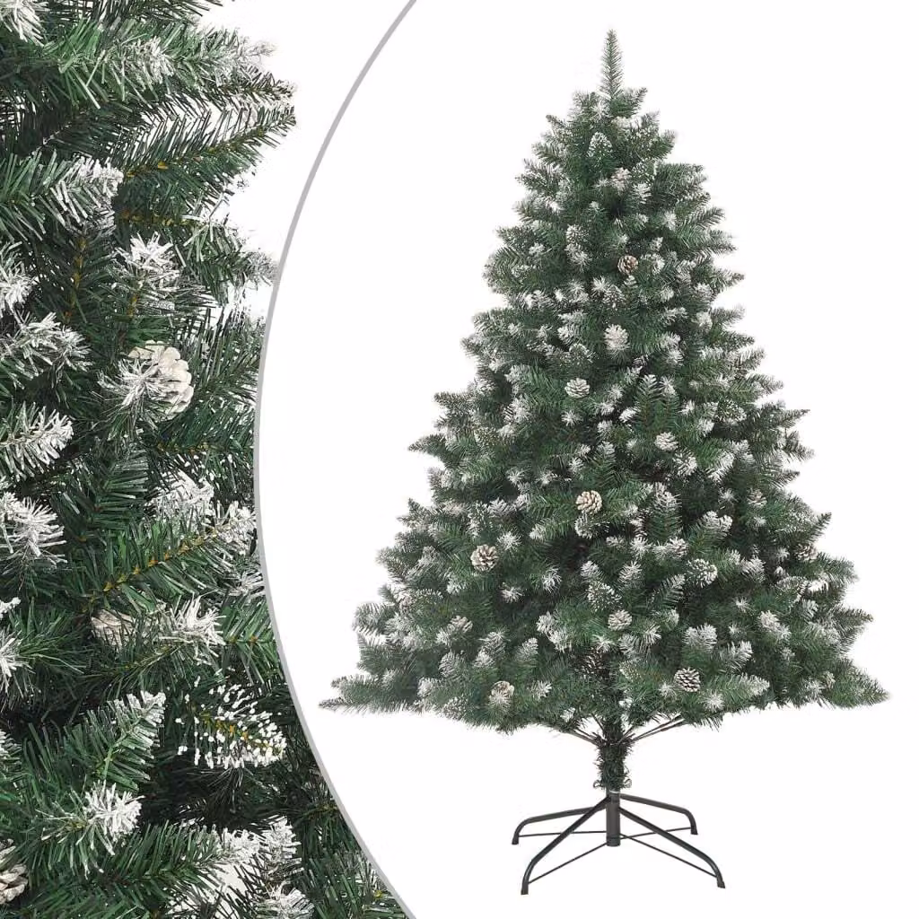 The Living Store Albero di Natale artificiale con supporto 180 cm PVC