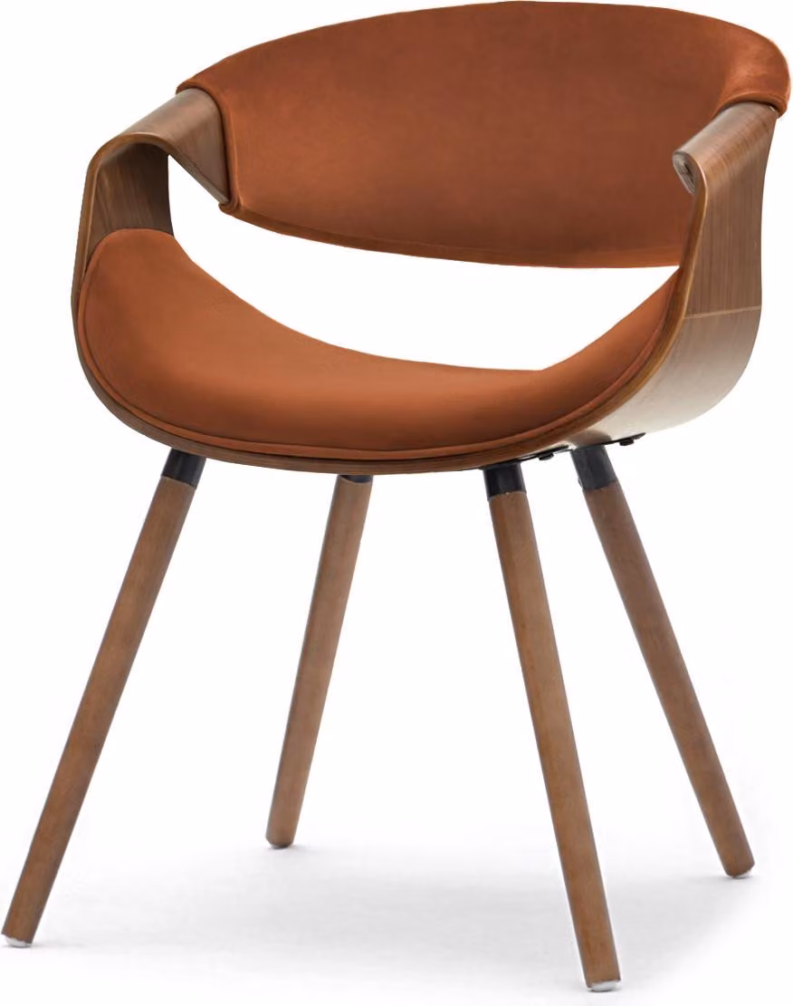 Sedia da pranzo di design SAROLTA - rame / noce