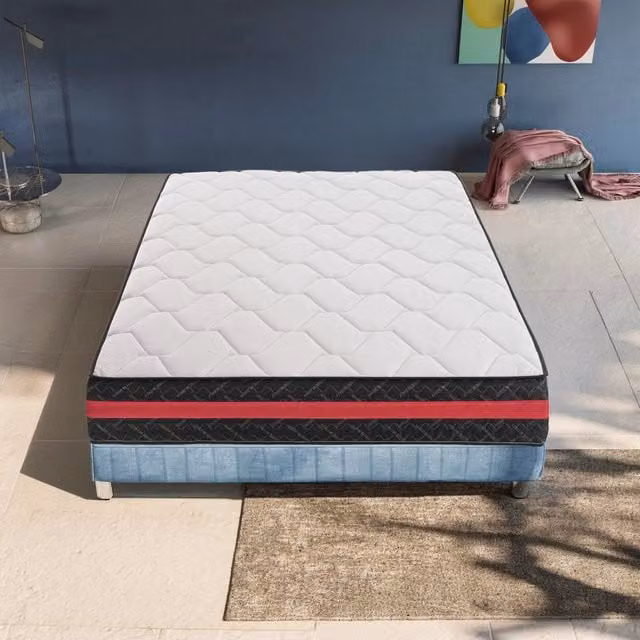 Materasso Piazza e Mezza KingDream in Memory Foam con Grafene e Regolazione Termica, L/P/H: 120 x 190 x 28 cm, Bianco