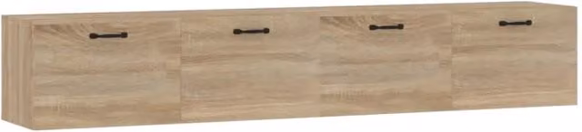 Armadietto a Muro | Mobili Parete 2 pz Rovere Sonoma 100x36,5x35 cm in Multistrato