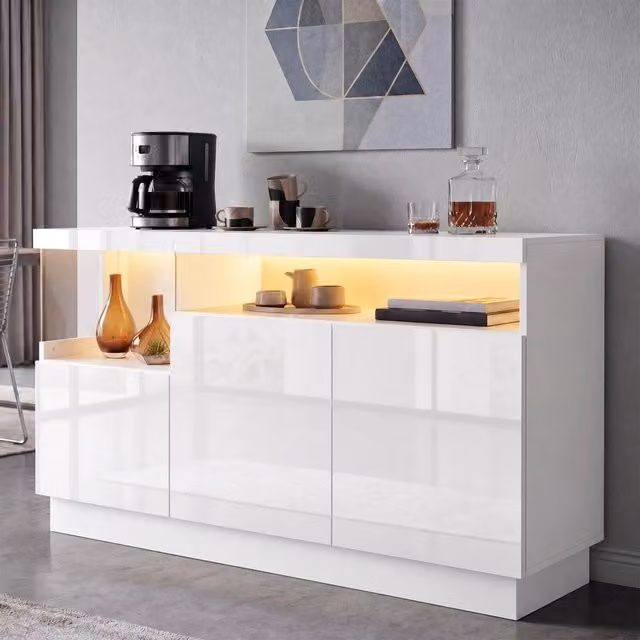 Credenza moderna ¨C Minimal ¨C Materiale truciolato, con illuminazione LED