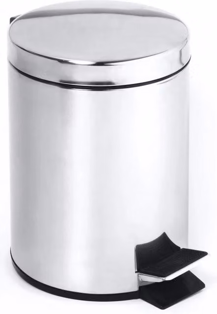 Pattumiera da cucina Bemeta HOTEL in acciaio inossidabile argento con comando a pedale e chiusura soft-close, Capacità: 40 L, ø: 35 cm