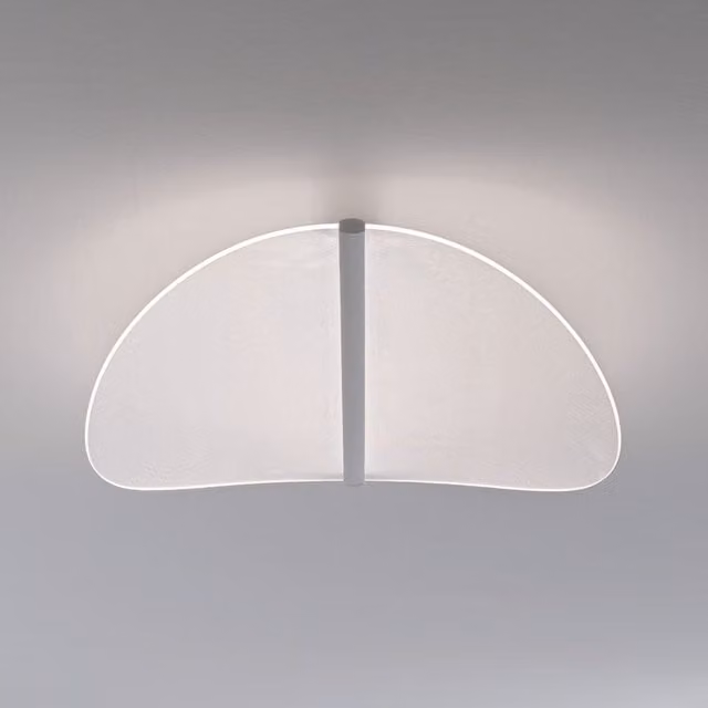Stilnovo Diphy Plafoniera e Applique LED Moderna in Bianco e Trasparente con Luce Calda Dimmabile