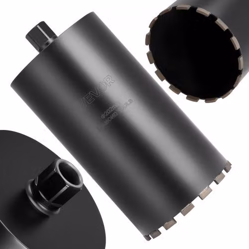 VEVOR Corona Diamantata per Carotaggio Diametro 203 mm Profondità di Foratura 356 mm, Tecnologia di Saldatura ad Alta Precisione, Punta Carotatrice Diamantata a Umido per Cemento Armato, Mattoni