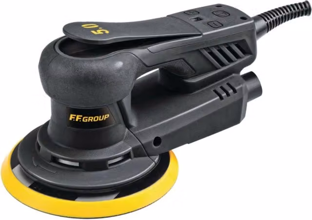 Levigatrice rotorbitale FF Group ROS 150 BL PRO da 350W colore nero