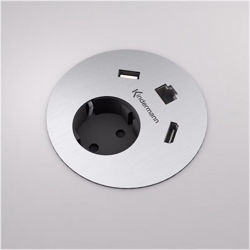 Kindermann 7449000040 Presa di corrente in acciaio inox (7449000040)