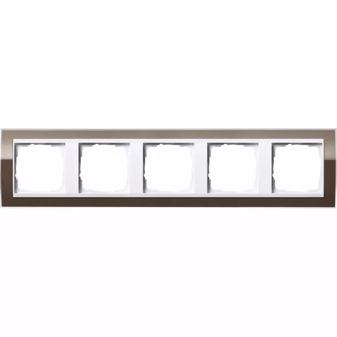 Gira 0215763 Cornice di copertura a 5 moduli per bianco puro Gira Event marrone chiaro