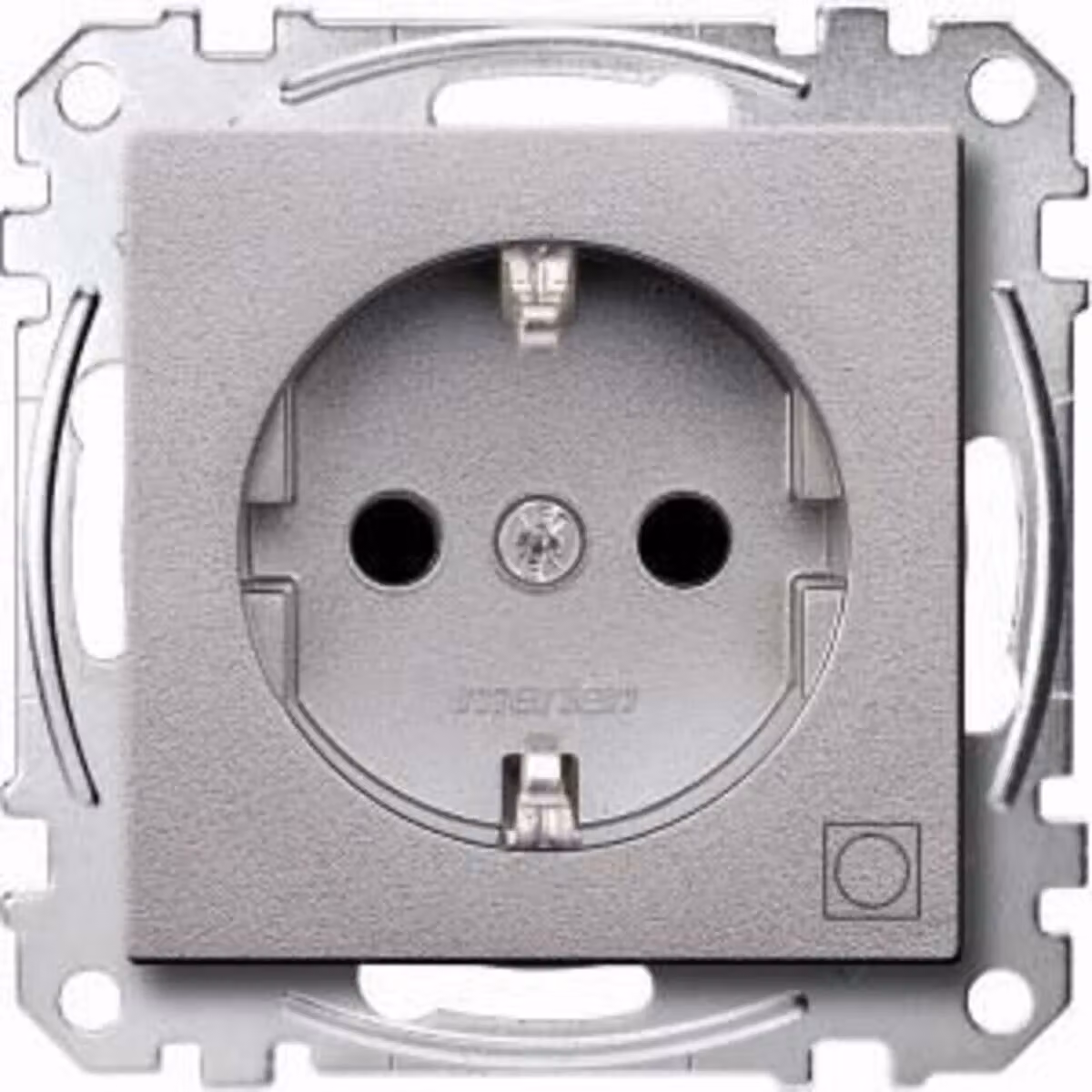 Presa SCHUKO con indicazione per asciugatrice, BRS, morsetti a innesto, alluminio, sistema M