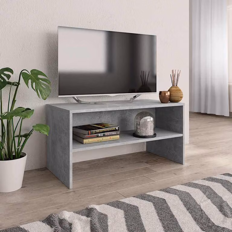 vidaXL Mobile Porta TV Grigio Cemento in Legno e MDF L 80 cm, P 40 cm, H 40 cm