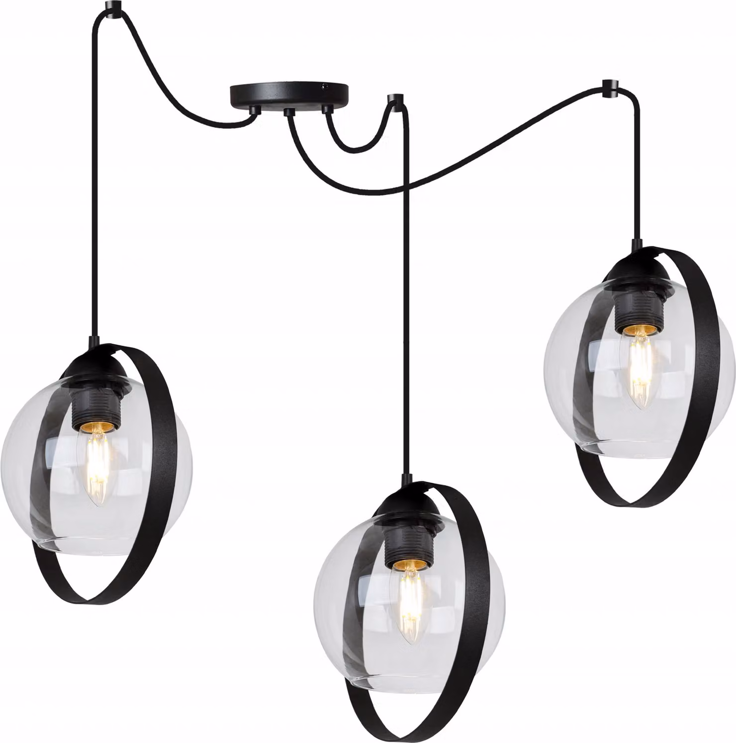 Moderna Lampada A Sospensione Con Anello In Vetro