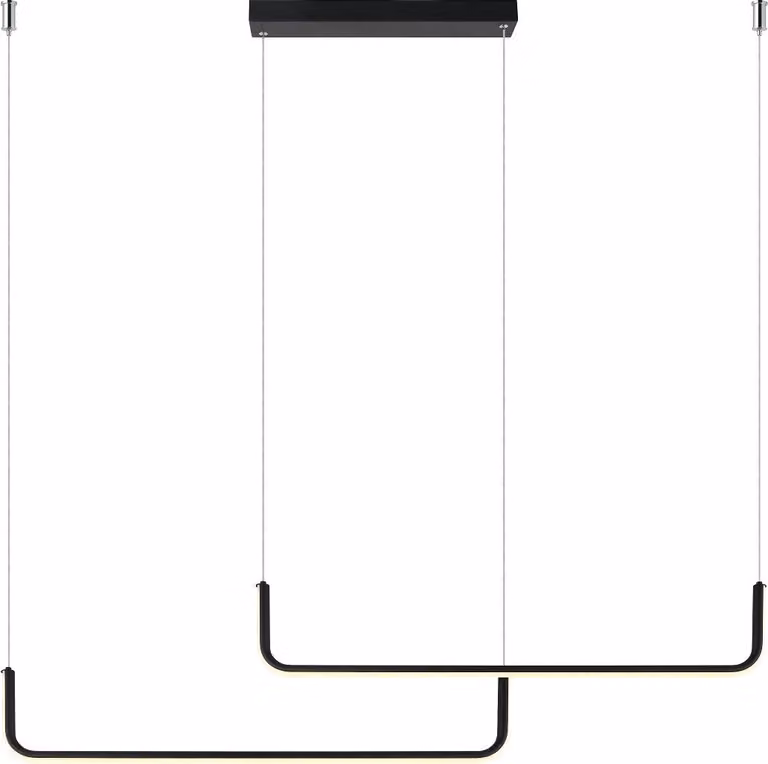 Lampada a sospensione LED Malawi nera-cromata 20W Tonalità di bianco 2000 lm metallo dim.: 180x200x8 cm IP20 Light Prestige