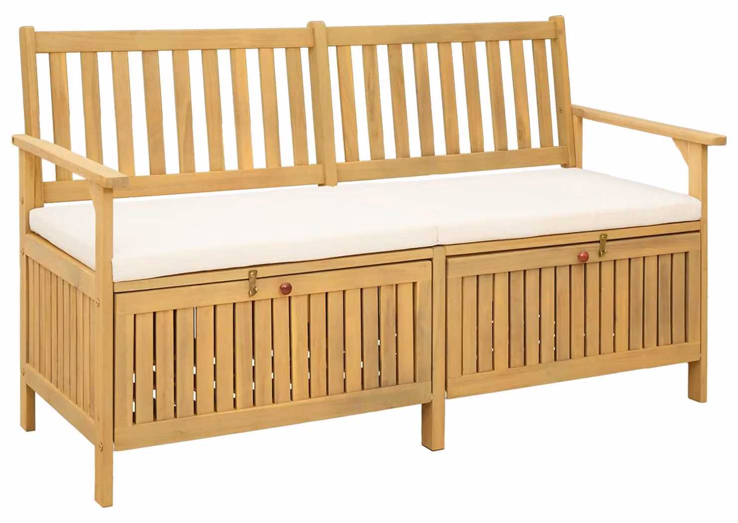 Panchina con contenitore con cuscino con porta 148 x 63 x 84 cm