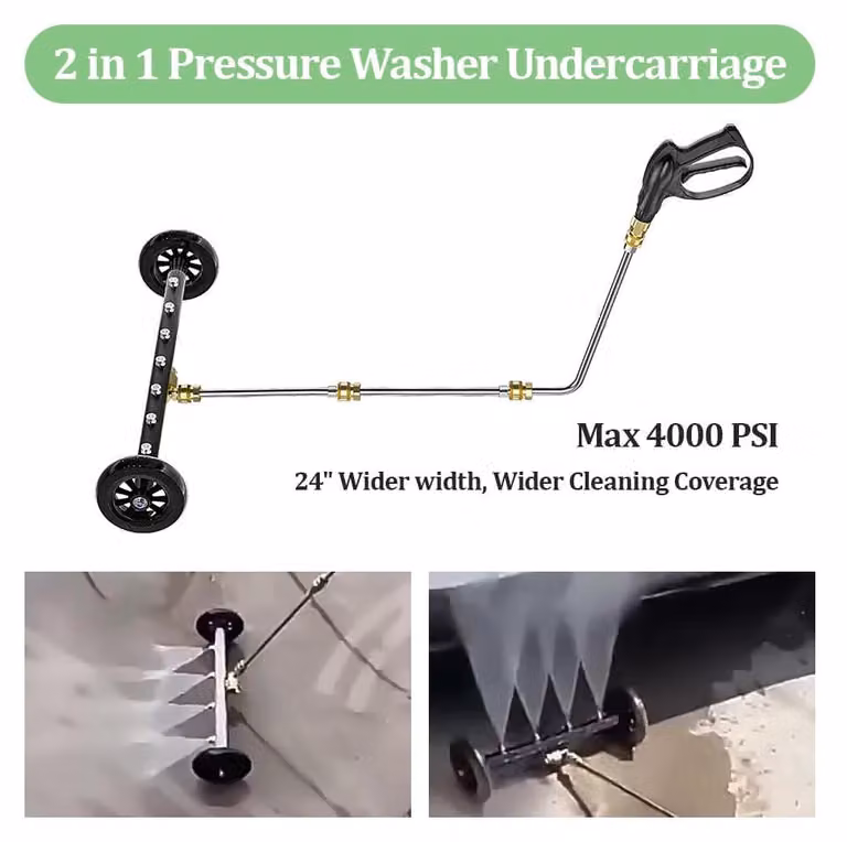 Idropulitrice per pulizia del telaio - Spazzola a getto d'acqua - 61 cm - Pressione: 275 bar - Elettrica - Trasparente