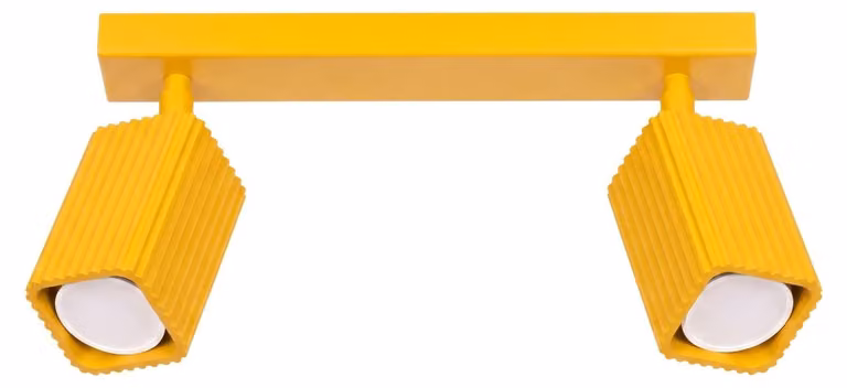 Plafoniera RAYO 2 gialla 2xGU10 10W alluminio 16,5x6x30cm Sollux Lighting