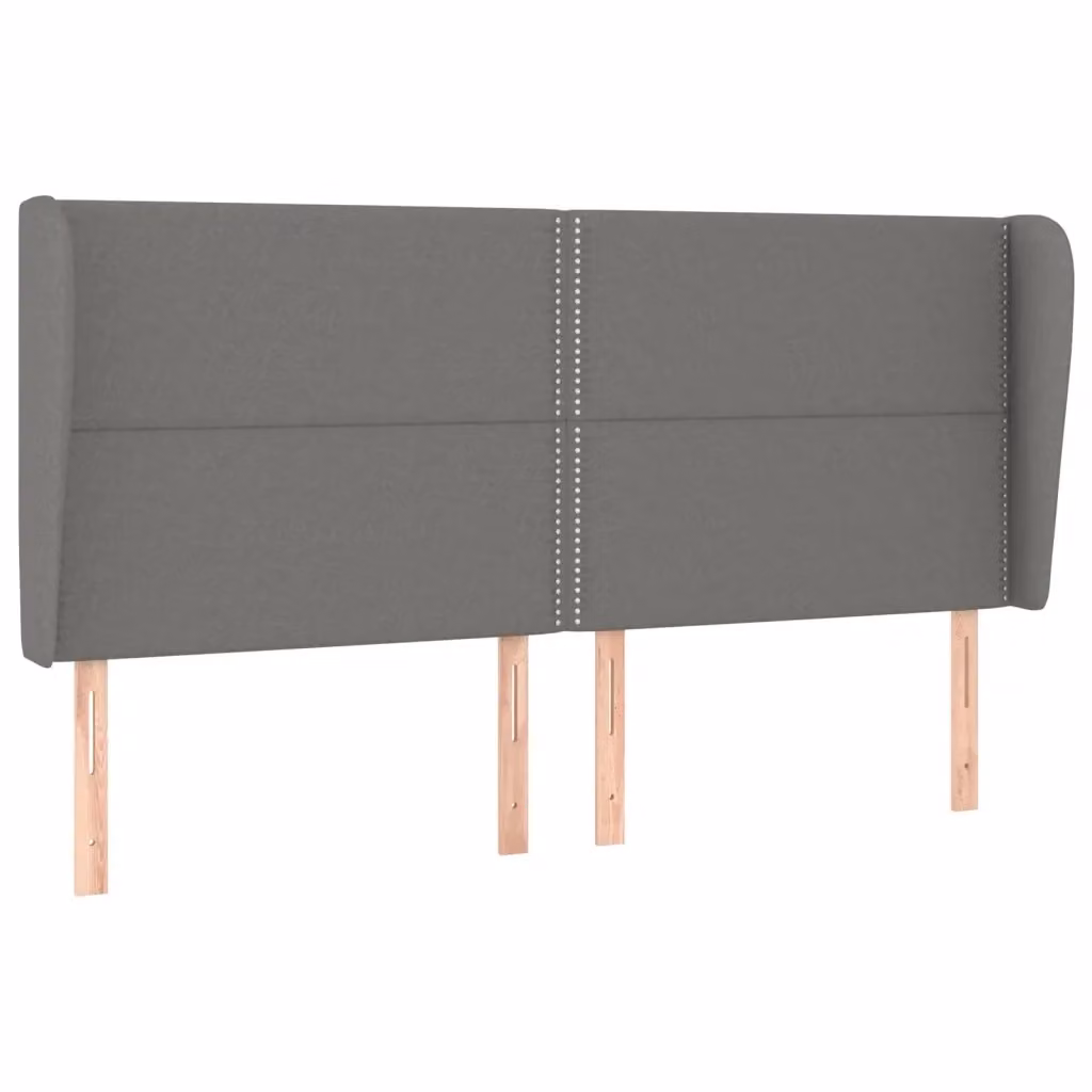Testiera con Orecchie Design Mania in Tessuto Grigio L: 203 cm, P: 23 cm, H: 118/128 cm – 2
