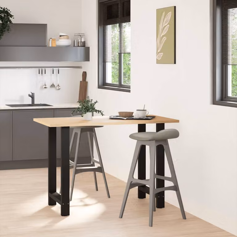 vidaXL Gambe per tavolo da bar nere 2 pz 60x(90-91) cm in acciaio