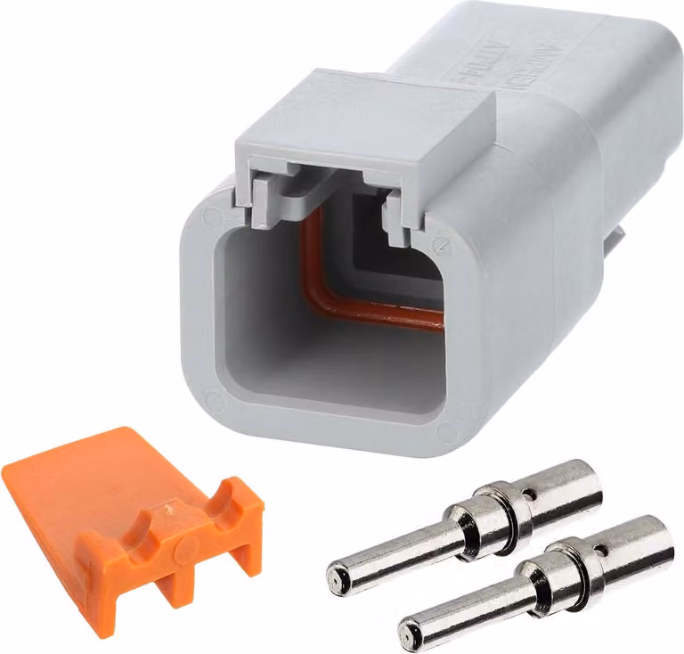 Amphenol AS-2SM 113 SET Connettore per cavo serie ATP Pin, 2 poli, connessione a crimpare Diametro isolamento 3,4 mm - 4,95 mm,