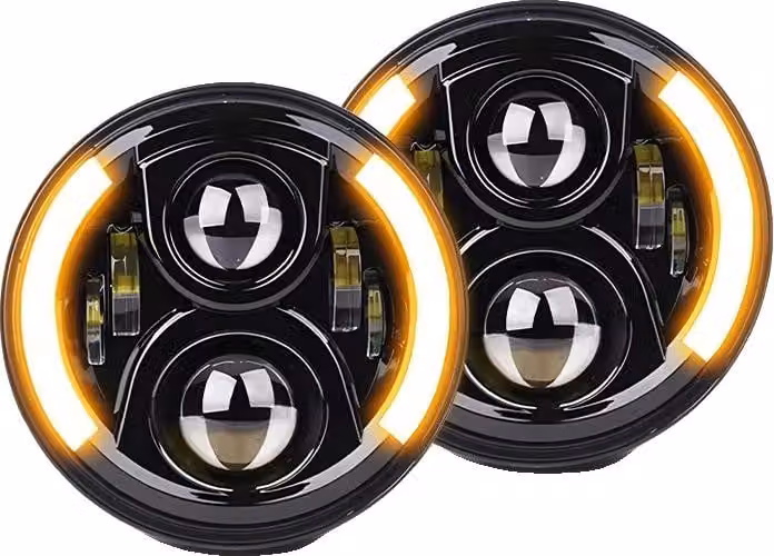 Faro per moto LED, 7 pollici, impermeabile IP68, 2PC 7INCH