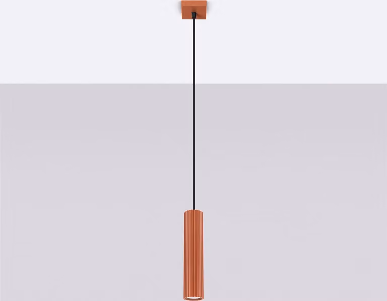 Lampada a sospensione Amber, giallo ocra, rosso, attacco GU10, marca LUMILO