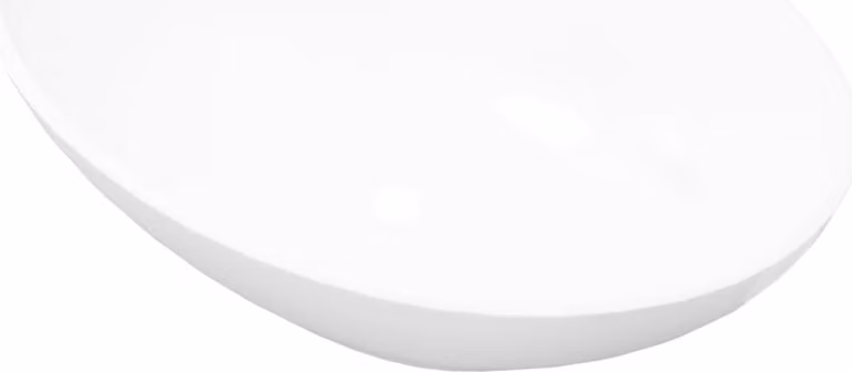 Lavello in Vetroceramica Bianco Ovale 40 x 33 cm