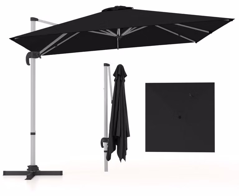Ombrellone quadrato - Parasole - Ombrellone da giardino - Ombrellone per terrazza - Ombrellone per bancarella - 300 x 300 cm