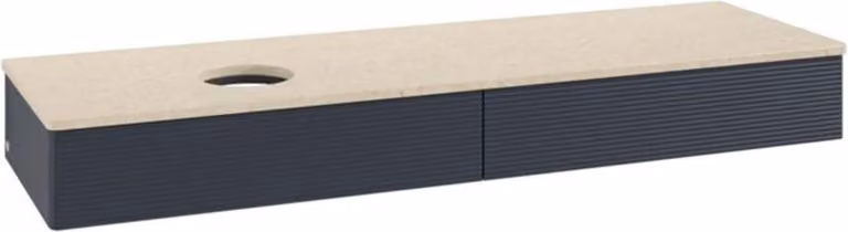 V&B Mobiletto con struttura frontale - illuminazione Antao 160x50cm, WBP-colore botti., md bl. m Lac
