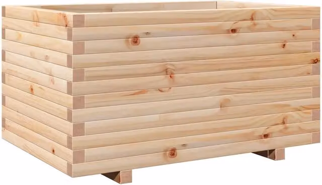 Fioriera | Cassetta per fiori | Vaso da Giardino 90x60x49,5 cm in Legno Massello di Pino