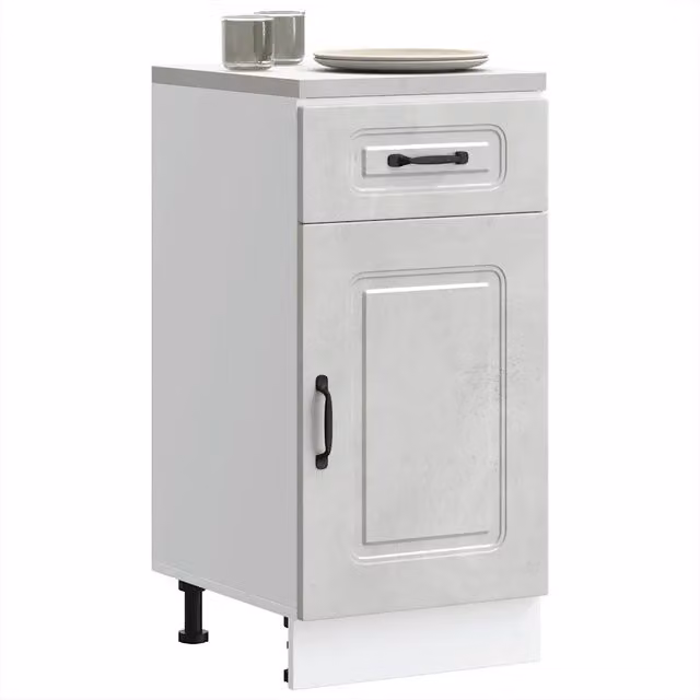 Base da Cucina-Mobile Base da Cucina Kalmar Grigio Cemento in Legno Multistrato 403060