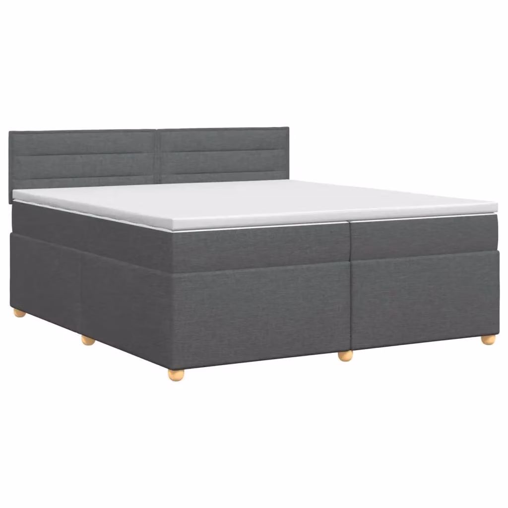 Letto box spring con materasso ibrido vidaXL Grigio Scuro L/P: 200 x 200 cm – 2