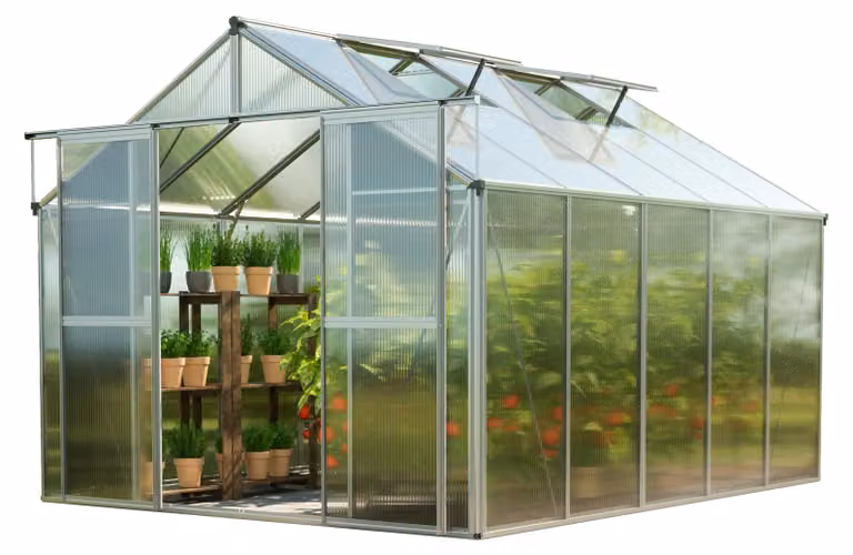 GFP Serra Topas 5 telaio in alluminio 225 x 322 cm, lastre a doppia parete di 8 mm