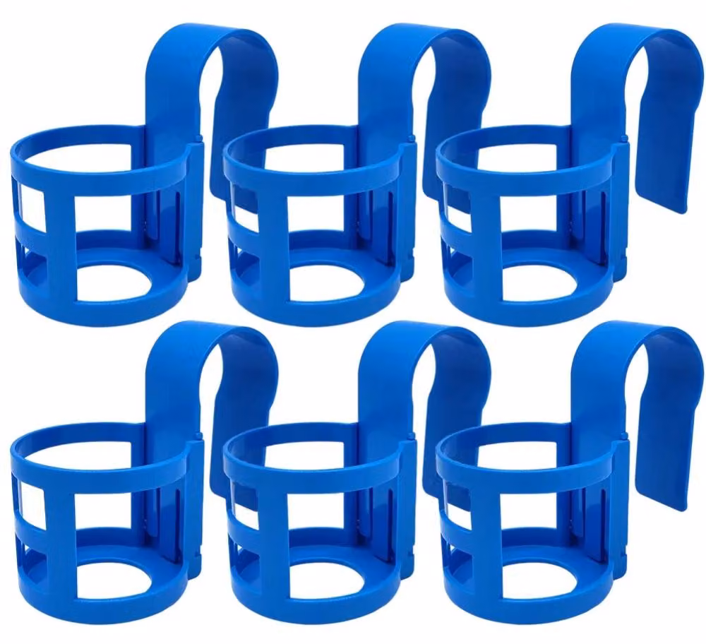 Portabicchieri per piscina, realizzato in plastica resistente, facile da installare, confezione da 6 pezzi