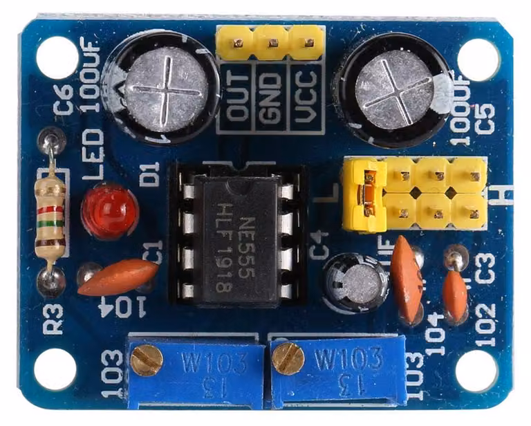 Generatore di impulsi NE555, da 5 a 15V, con indicatore LED