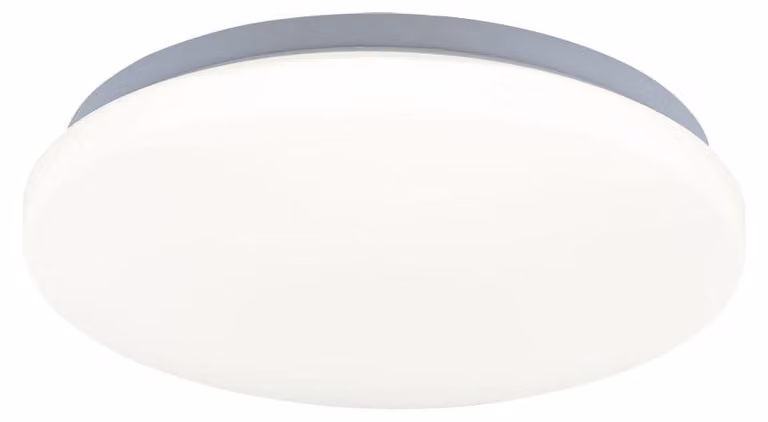 Plafoniera a LED, bianca, in metallo, bianco neutro, rotonda, diametro 28 cm