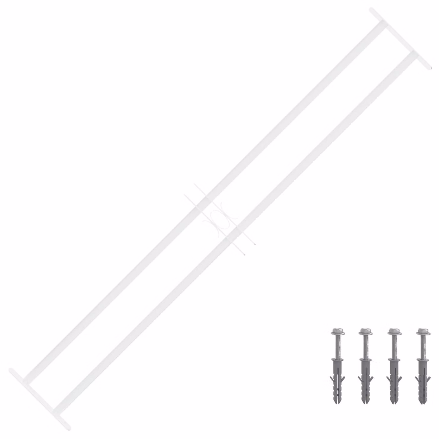 Griglia di Sicurezza per Finestre con 2 Traverse 3 pcs