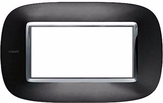 Pannello ovale Legrand 4 moduli nero carbone HB4804XS con viti