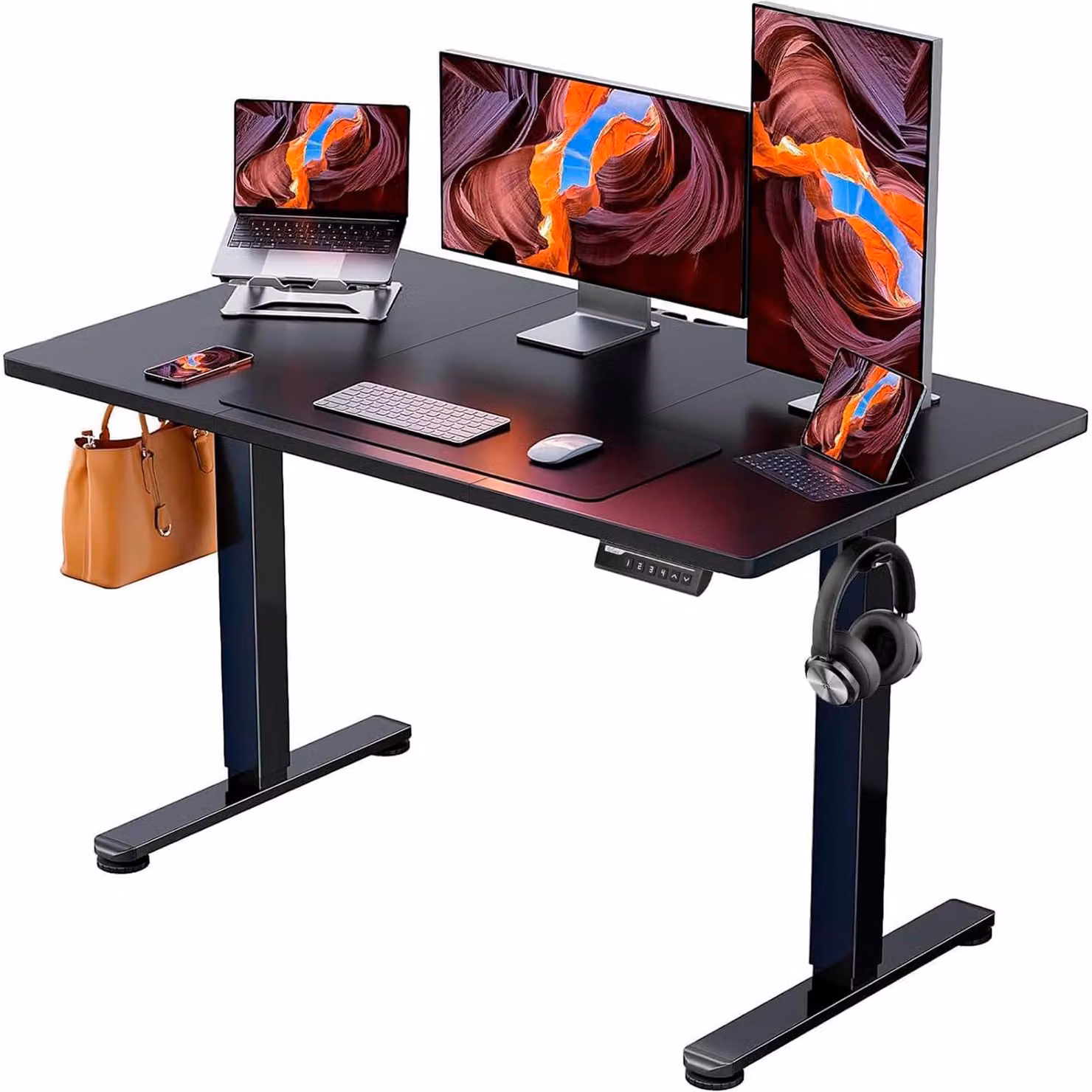 Scrivania regolabile in altezza, elettrica - Piano di lavoro 120x60 cm