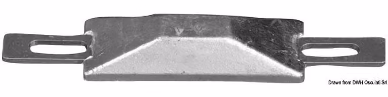 Anodo, rettangolare con inserto145x62x28 mm , 1 pezzo