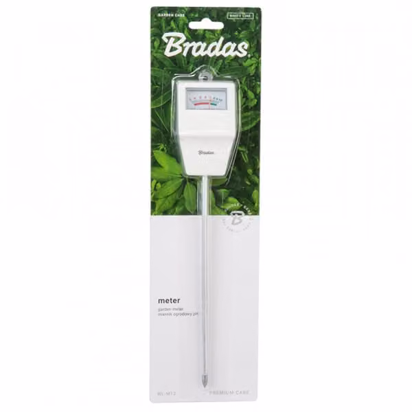 BRADAS Misuratore di pH del terreno da giardino LINEA BIANCA BR-WL-M13