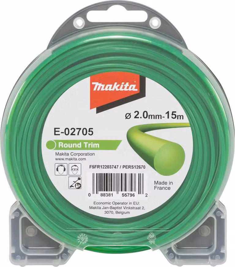 Makita E-02705 Filo per falciare rotondo 2,0mmx15m