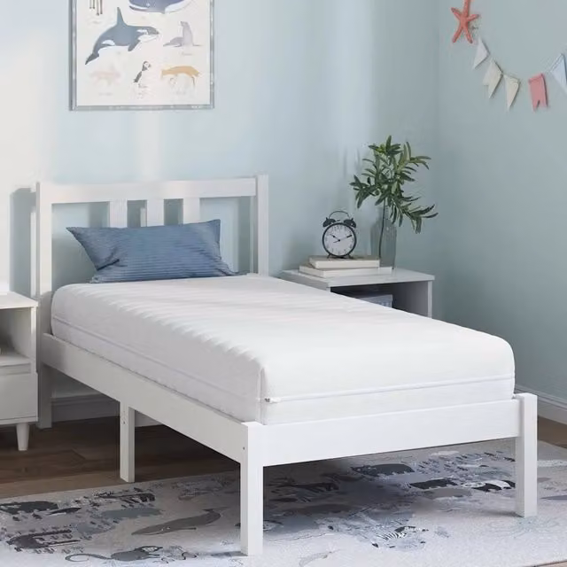 Materasso-Materasso per letto Bianco 80 x 160 cm Molle Insacchettate