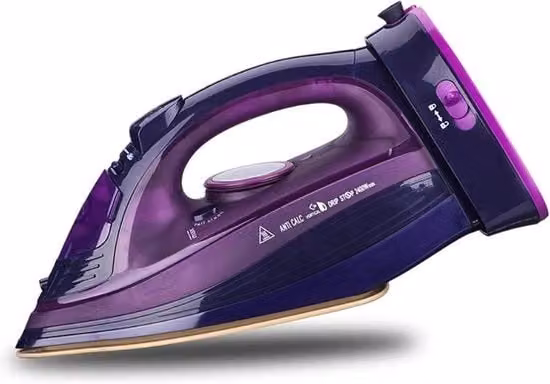 Ferro da stiro a vapore Bolmans senza filo 2400W con piastra in ceramica antiaderente, blu e viola
