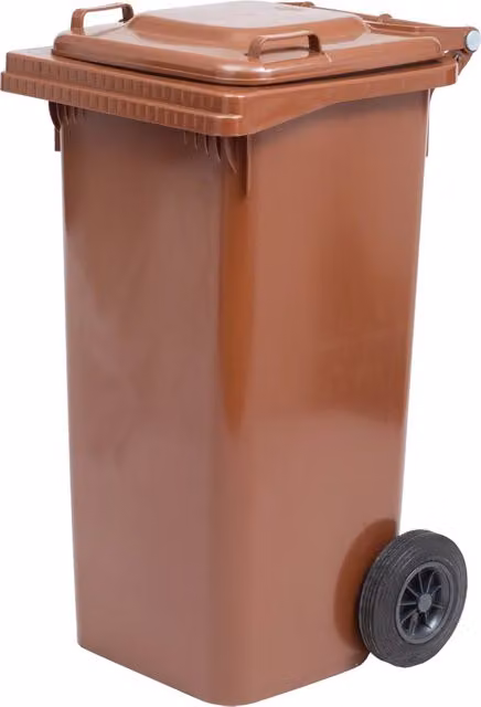 Bidone quadro per differenziata Ics in plastica marrone L 240 cm L: 72 cm, P: 58 cm, H: 106 cm