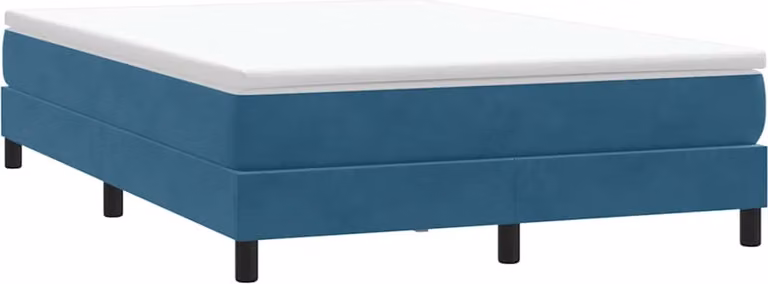 Maison Exclusive - Giroletto a Molle senza Materasso Blu Scuro 160x210 cm Velluto