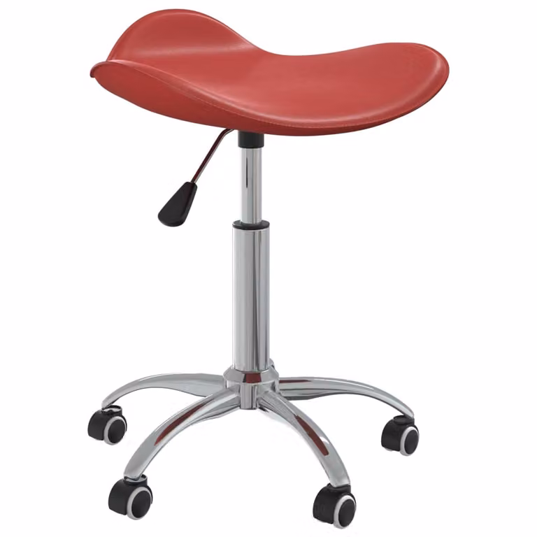 vidaXL Sedia da ufficio in Pelle finta rosso vino