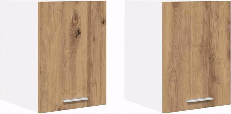 Armadio pensile 2 pcs Rovere Artigiano e Bianco 30 x 31 x 40 cm