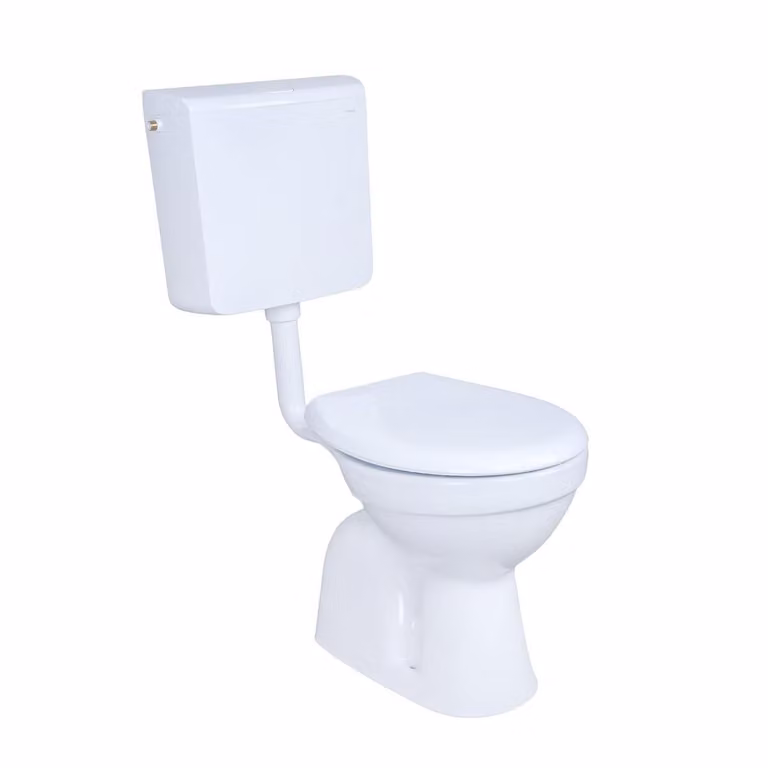 Kit completo per WC con funzione bidet Belvit, scarico verticale, con cassetta di scarico a muro Geberit AP110 e sedile WC con chiusura ammortizzata, colore bianco