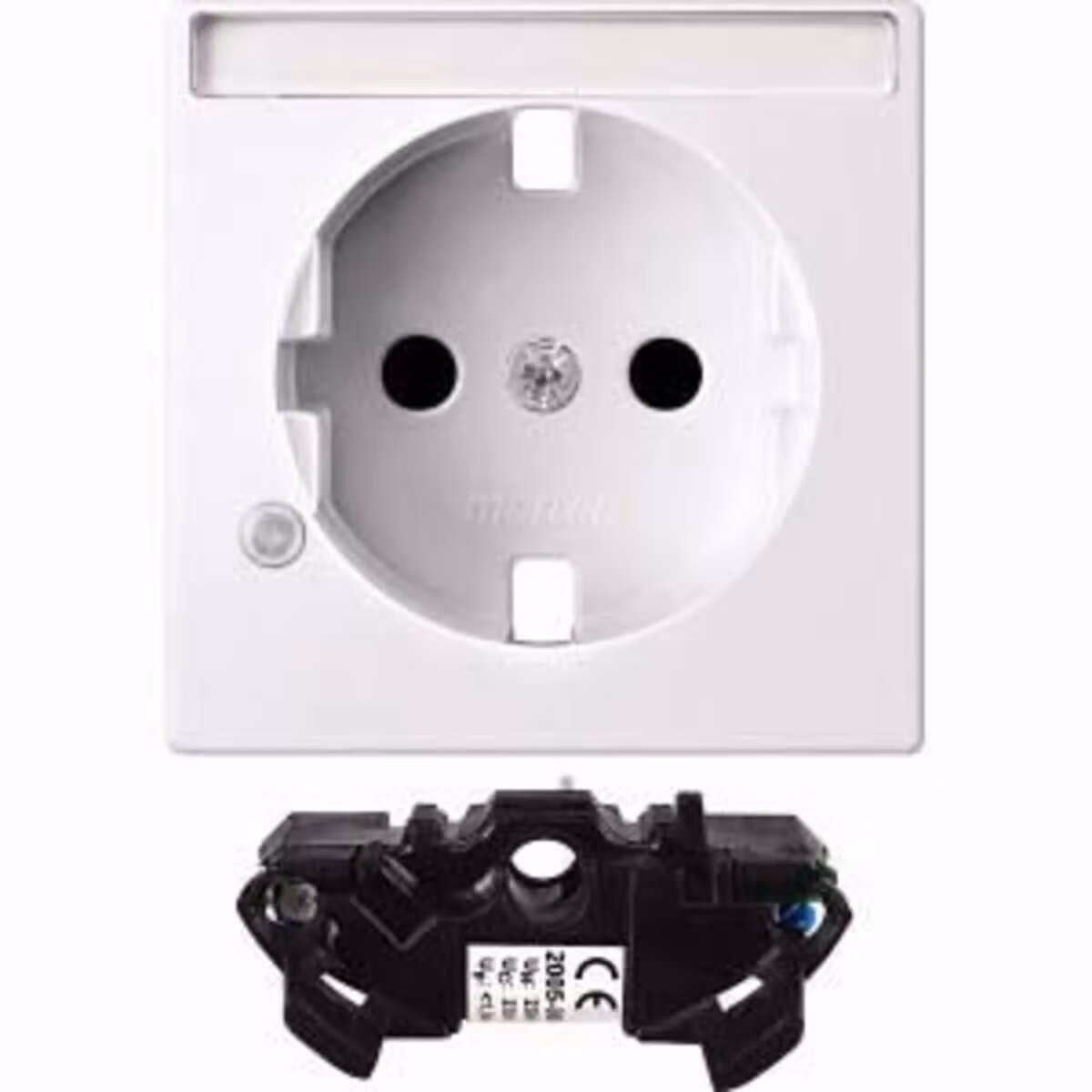 Set di espansione con protezione da sovratensione per prese SCHUKO, bianco polo lucido, sistema M