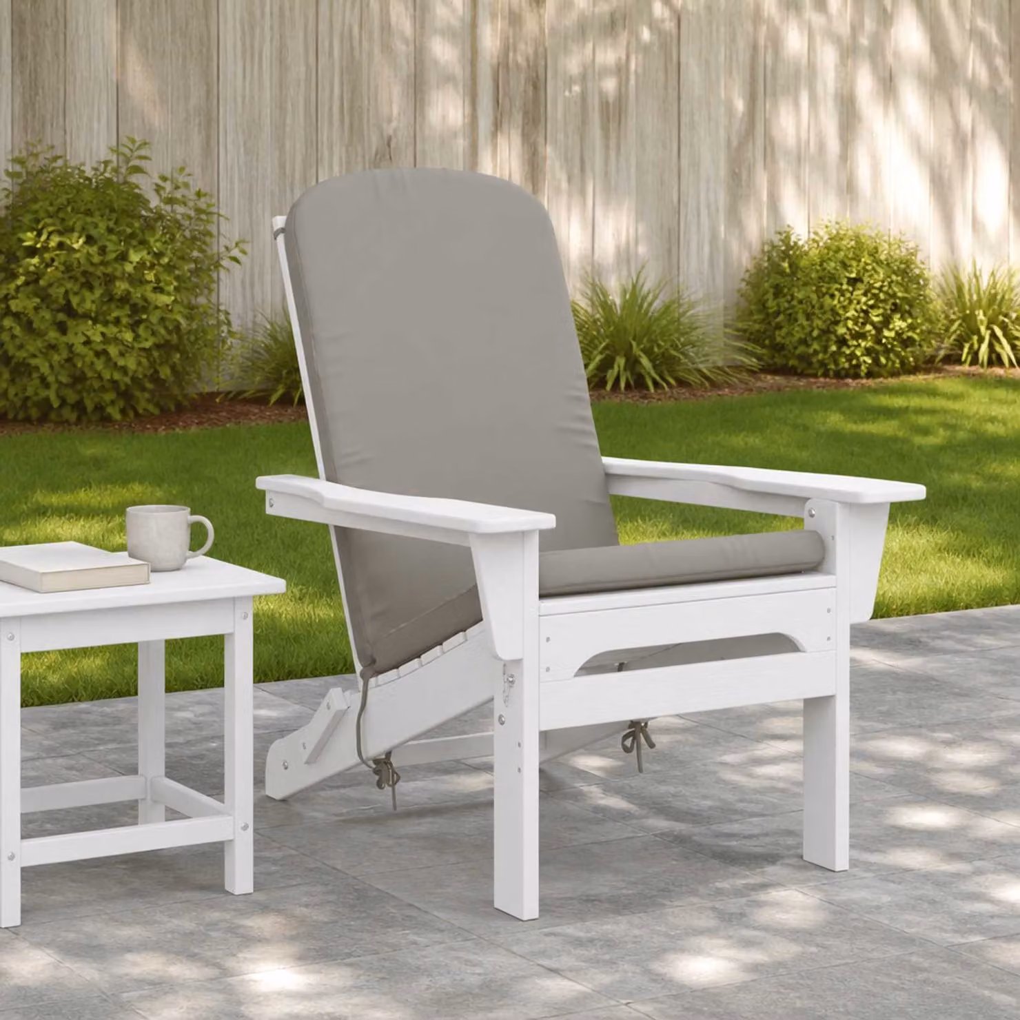 Cuscino per Lounger Sole vidaXL GEMERT Grigio in Poliestere con Rivestimento Lavabile e Resistente ai Raggi UV
